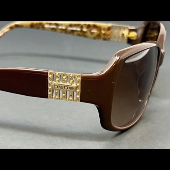 Bebe Debutante BB7080-210 Brown 57mm Square Plastic Women\'s Sunglasses main image 4